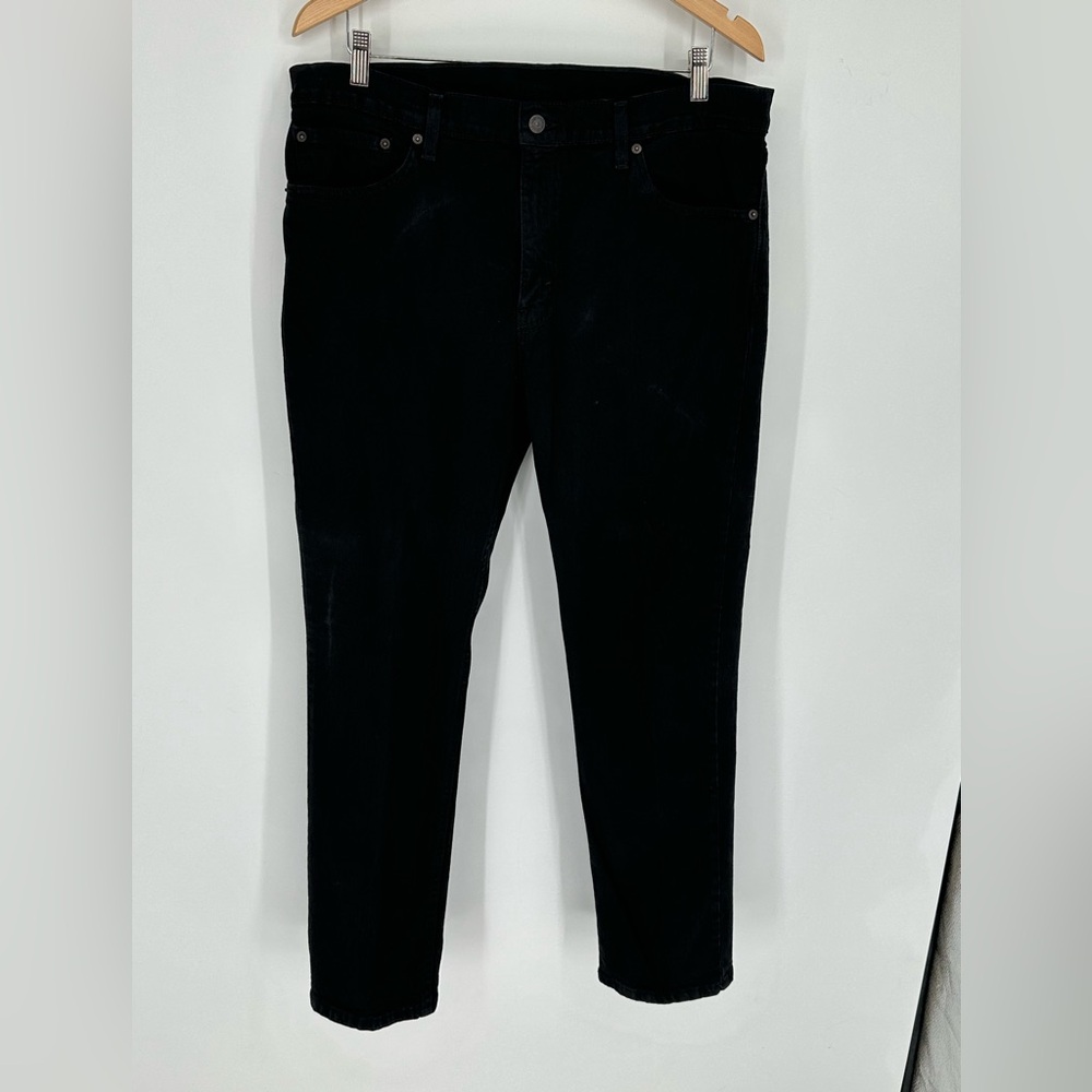 Levi's 511 Jeans Mens Sz 36x30 Straight Slim Fit Black Dark Wash Denim Z2